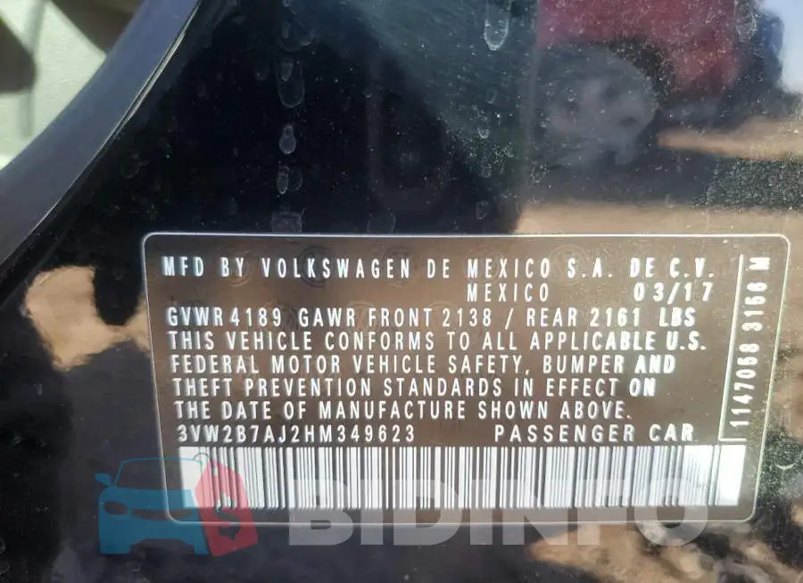 3VW2B7AJ2HM349623 Photo# 12