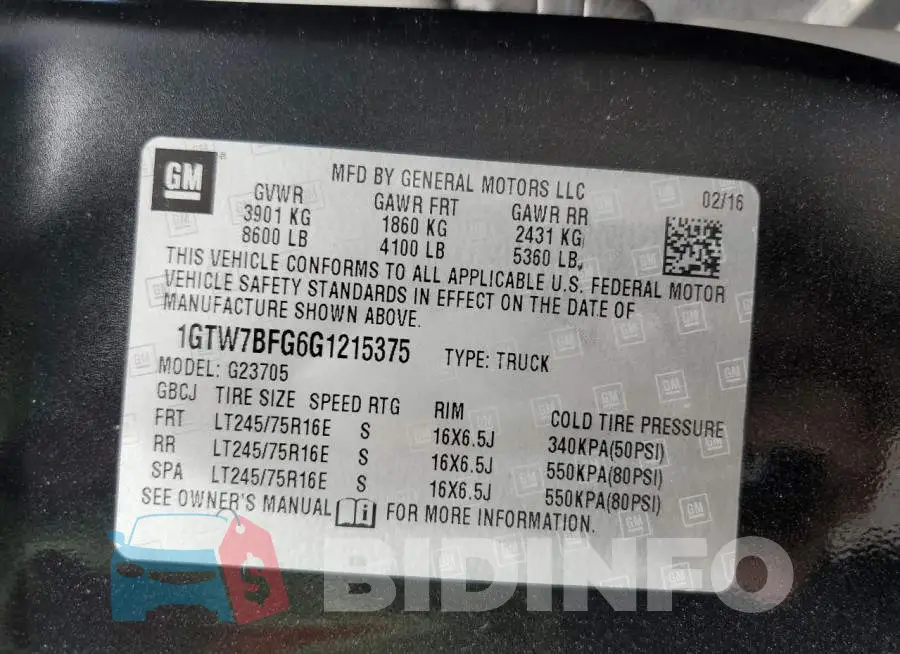 1GTW7BFG6G1215375 Photo# 13
