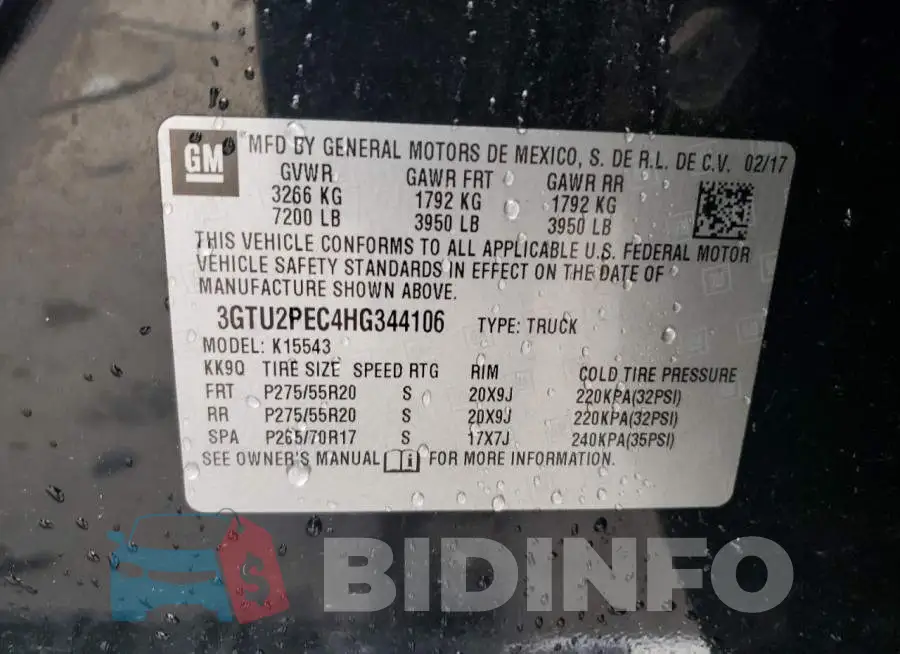 3GTU2PEC4HG344106 Photo# 12