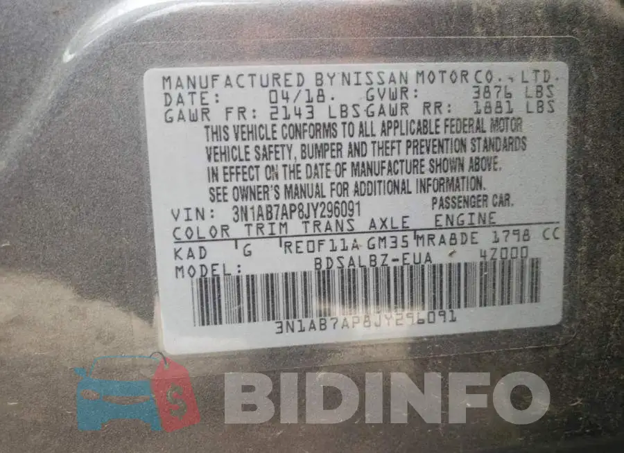 3N1AB7AP8JY296091 Photo# 13