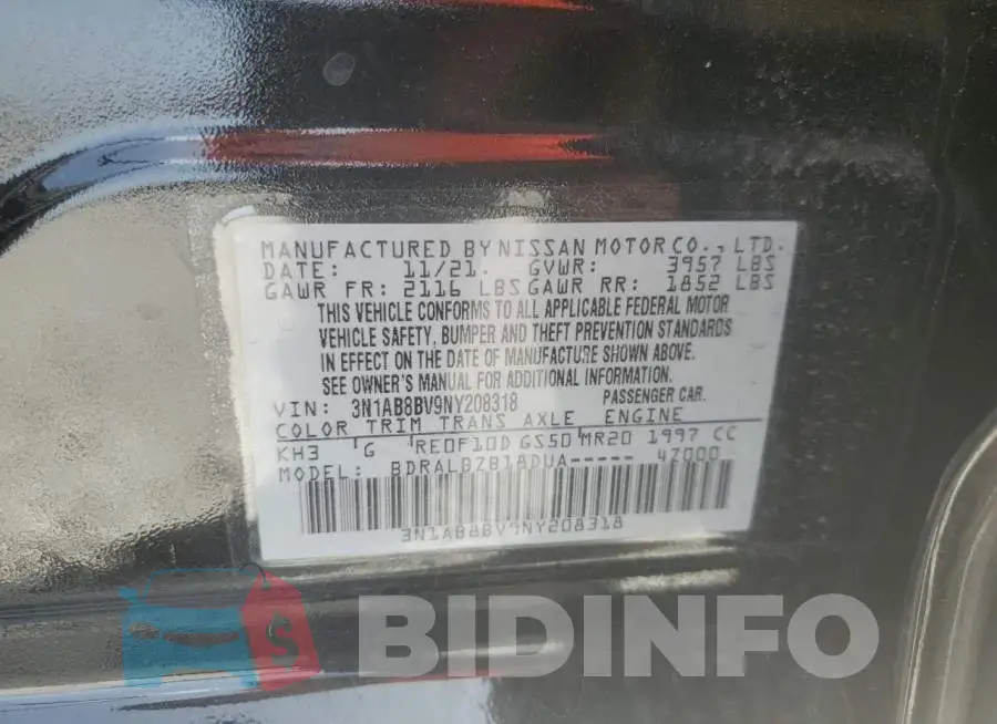3N1AB8BV9NY208318 Photo# 12
