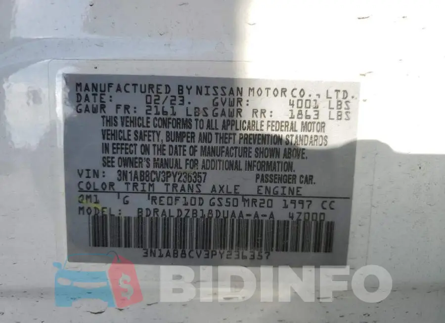 3N1AB8CV3PY236357 Photo# 12