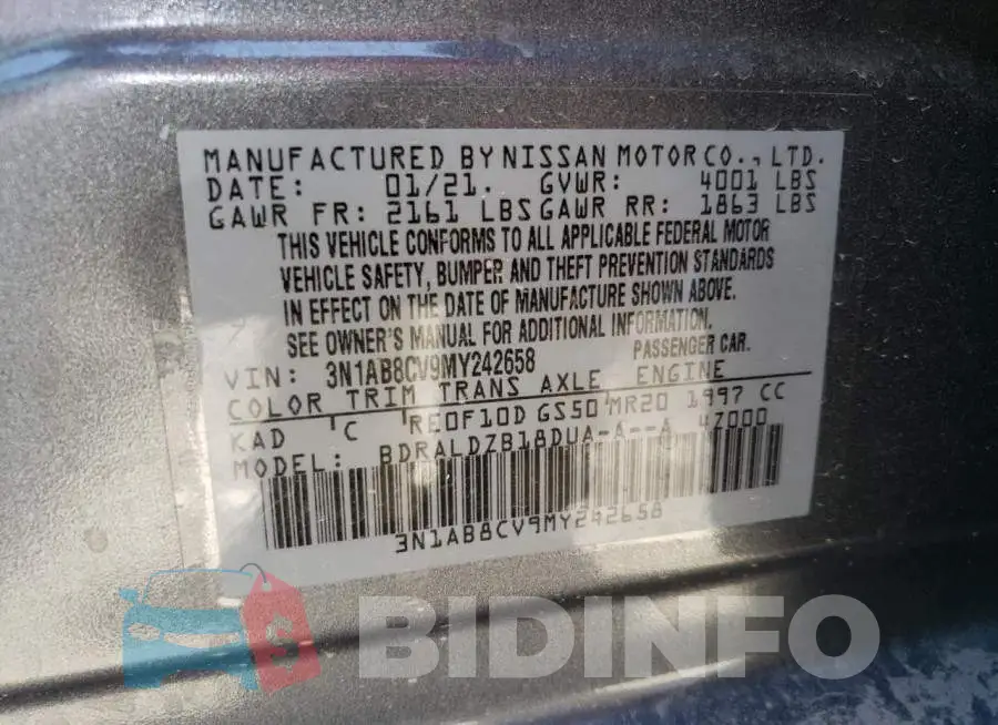 3N1AB8CV9MY242658 Photo# 12