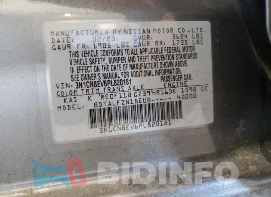 3N1CN8EV6PL820181 Photo# 12