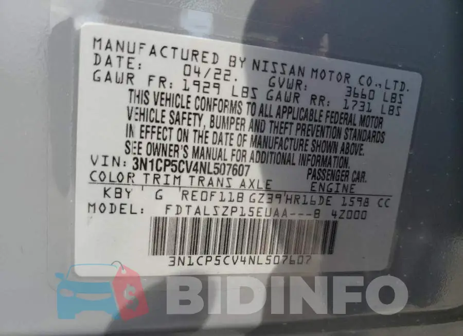 3N1CP5CV4NL507607 Photo# 14