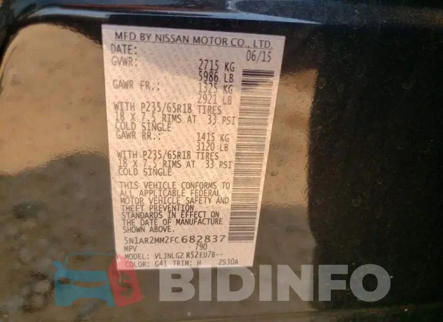 5N1AR2MM2FC682837 Photo# 12