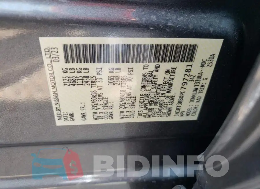 5N1BT3BBXPC797281 Photo# 13