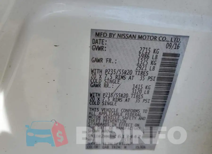 5N1DR2MM8HC613442 Photo# 13