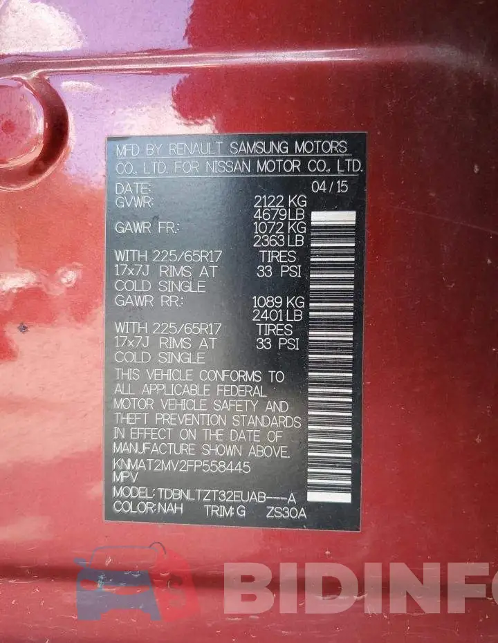 KNMAT2MV2FP558445 Photo# 12