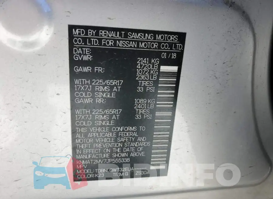KNMAT2MV7JP555338 Photo# 13