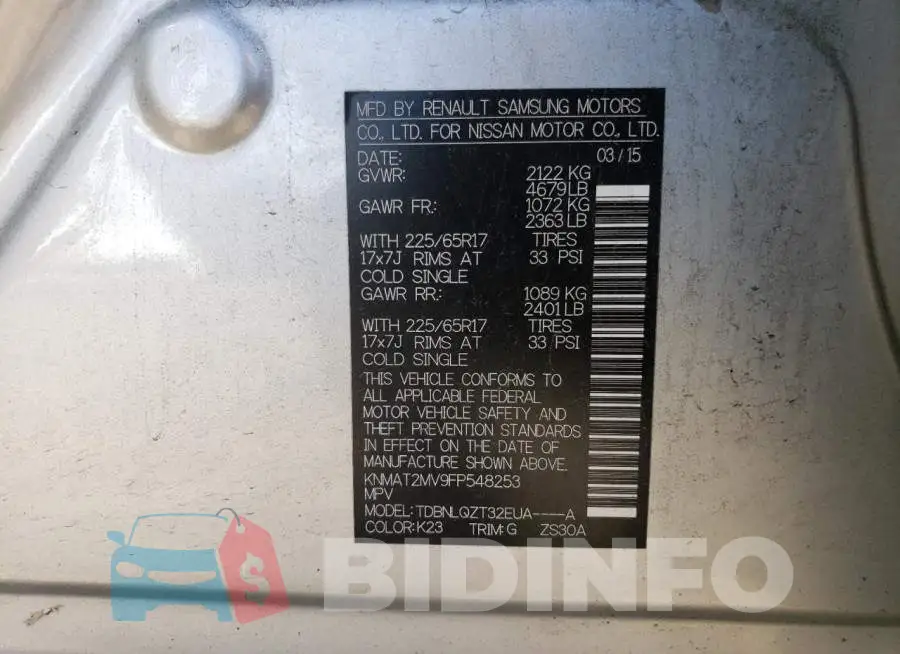 KNMAT2MV9FP548253 Photo# 13