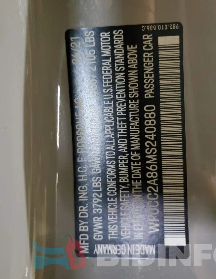 WP0CC2A86MS240880 Photo# 12