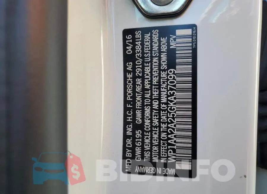 WP1AA2A25GKA37099 Photo# 13