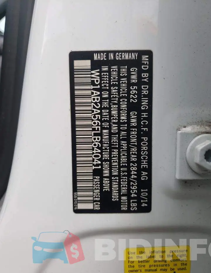WP1AB2A56FLB64041 Photo# 12
