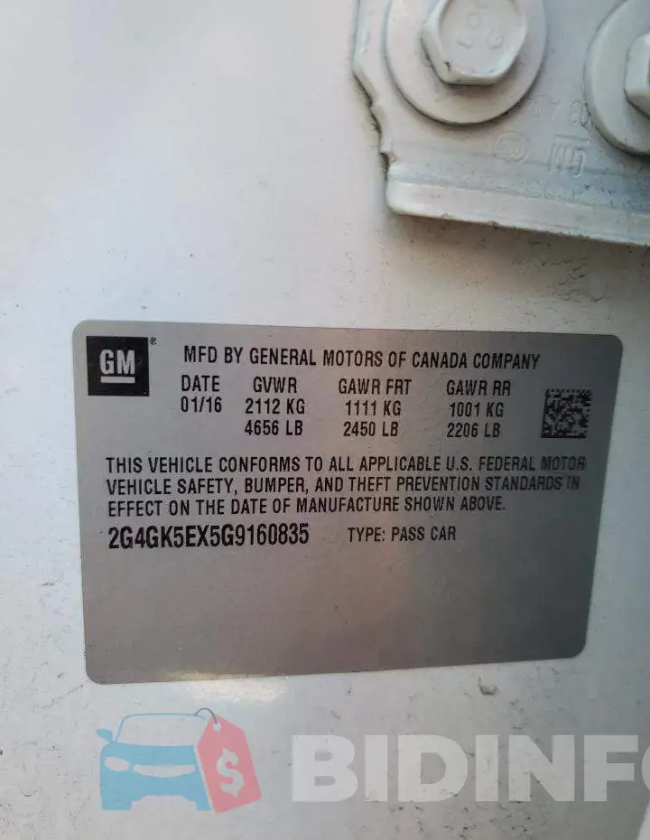 2G4GK5EX5G9160835 Photo# 12