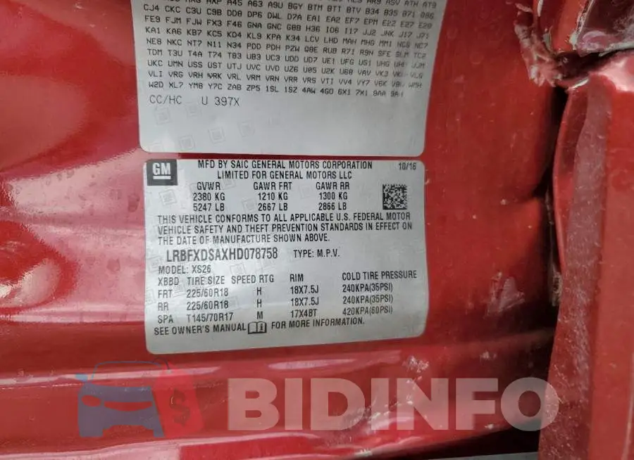 LRBFXDSAXHD078758 Photo# 12