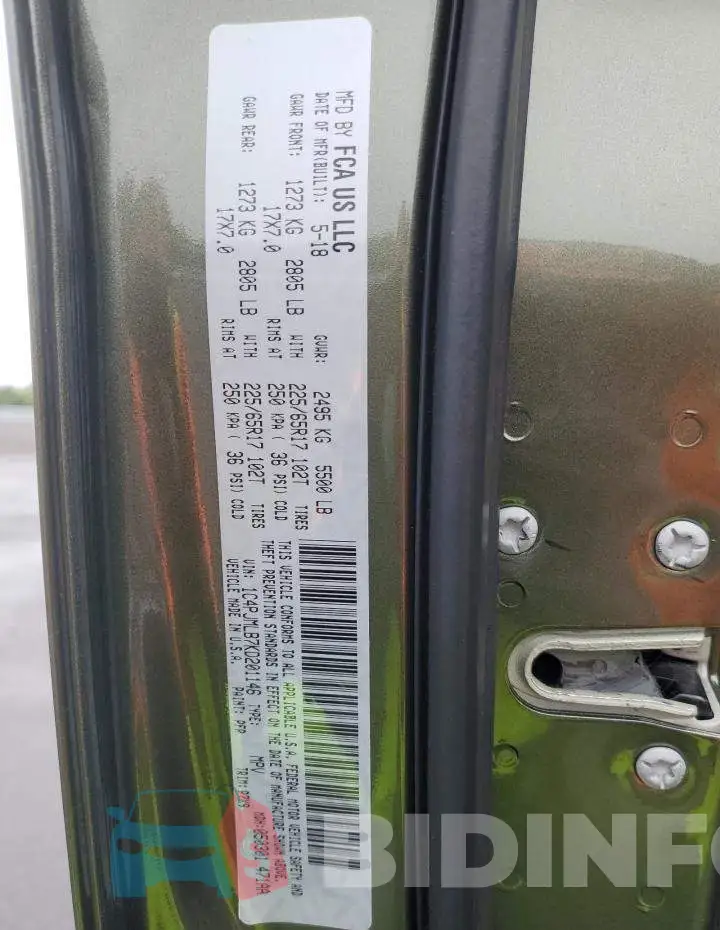 1C4PJMLB7KD201146 Photo# 14