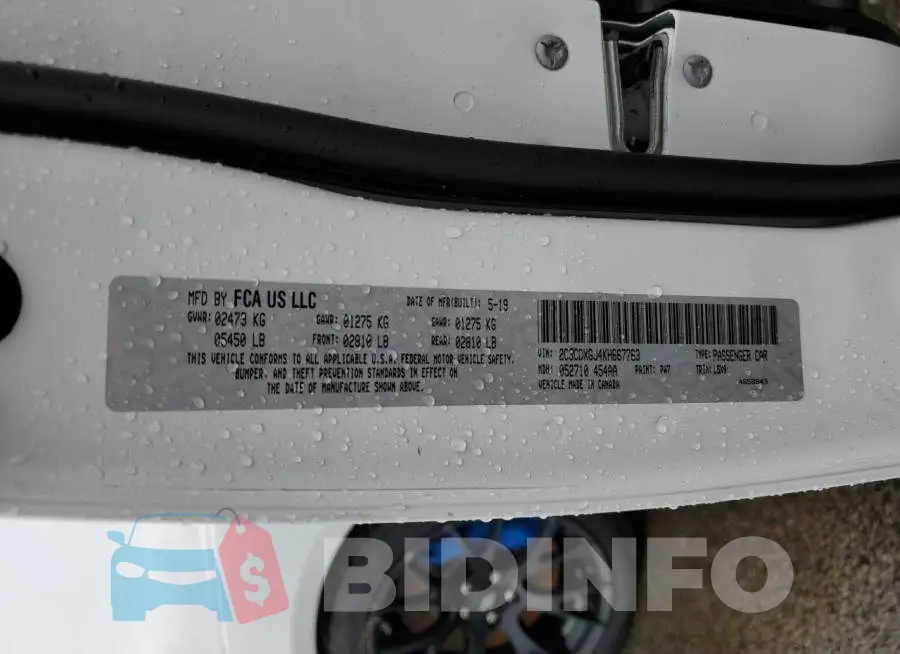 2C3CDXGJ4KH667763 Photo# 12