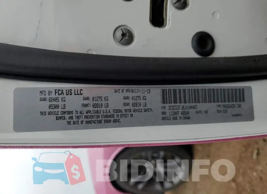 2C3CDZFJ8LH104407 Photo# 12