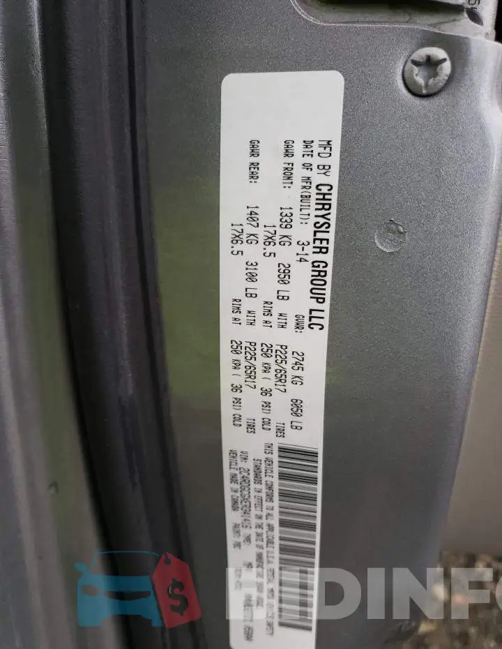 2C4RDGCGXER341416 Photo# 13