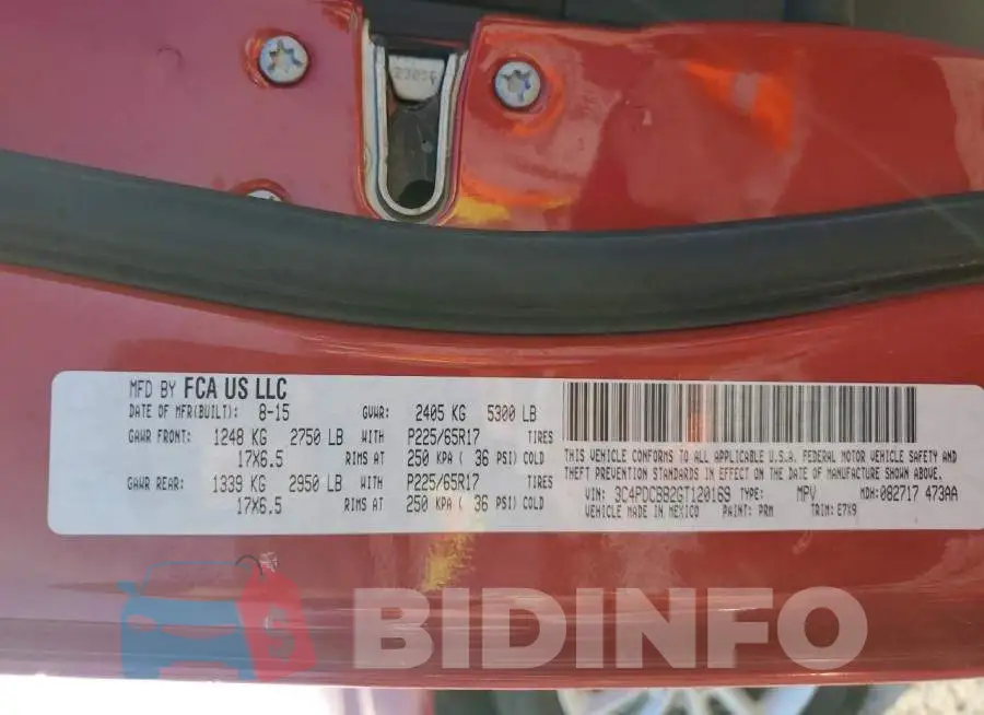 3C4PDCBB2GT120169 Photo# 13