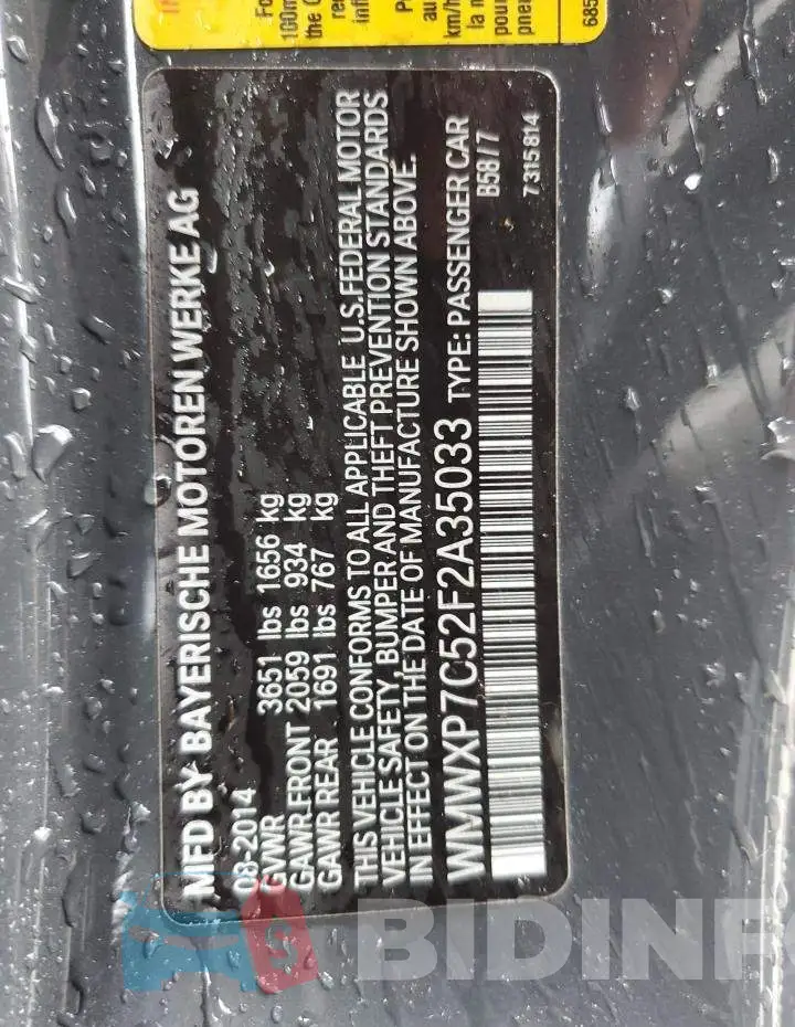 WMWXP7C52F2A35033 Photo# 13