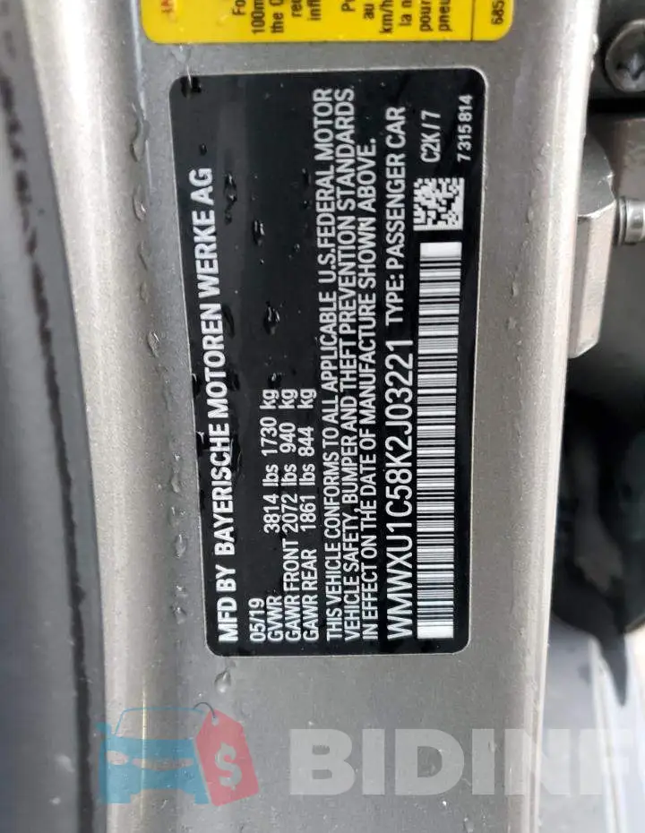 WMWXU1C58K2J03221 Photo# 12