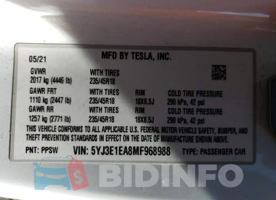 5YJ3E1EA8MF968988 Photo# 12