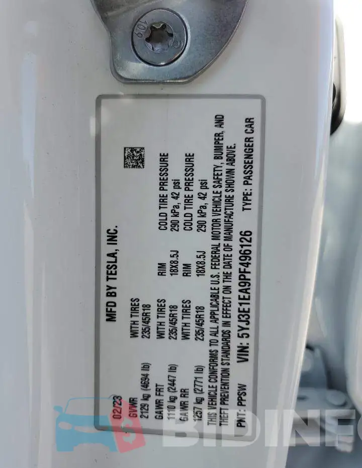 5YJ3E1EA9PF496126 Photo# 13