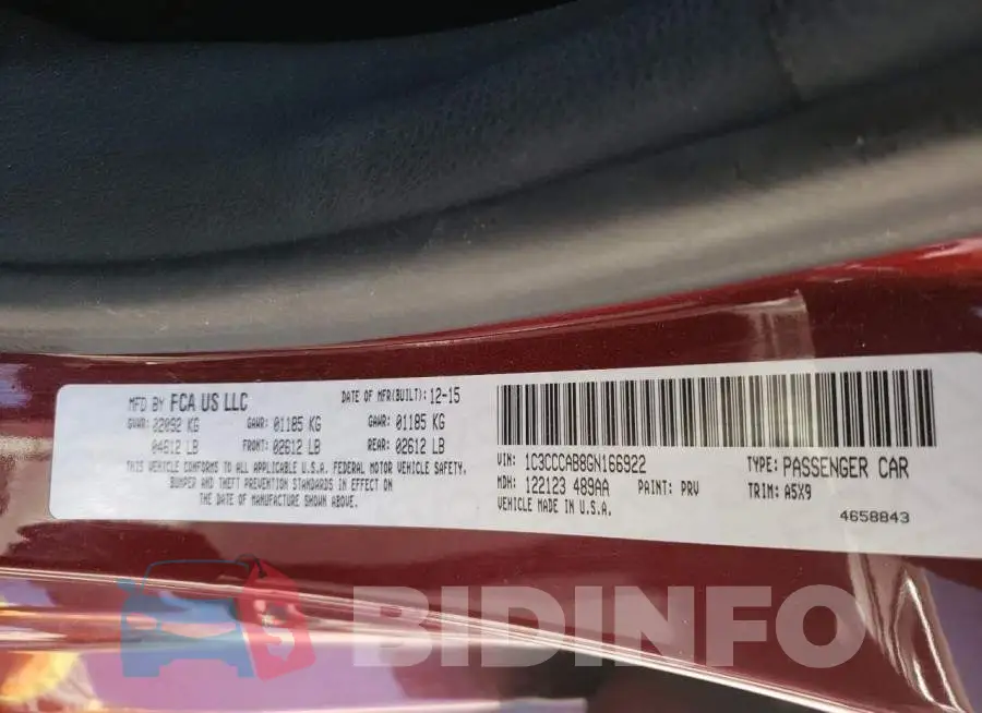 1C3CCCAB8GN166922 Photo# 12