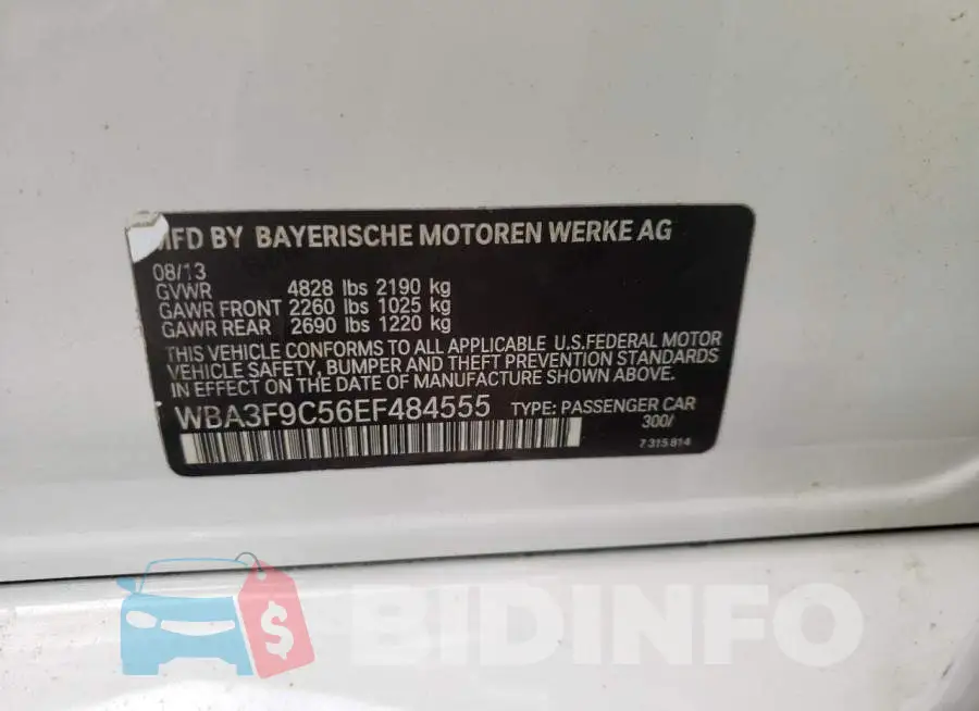 WBA3F9C56EF484555 Photo# 12