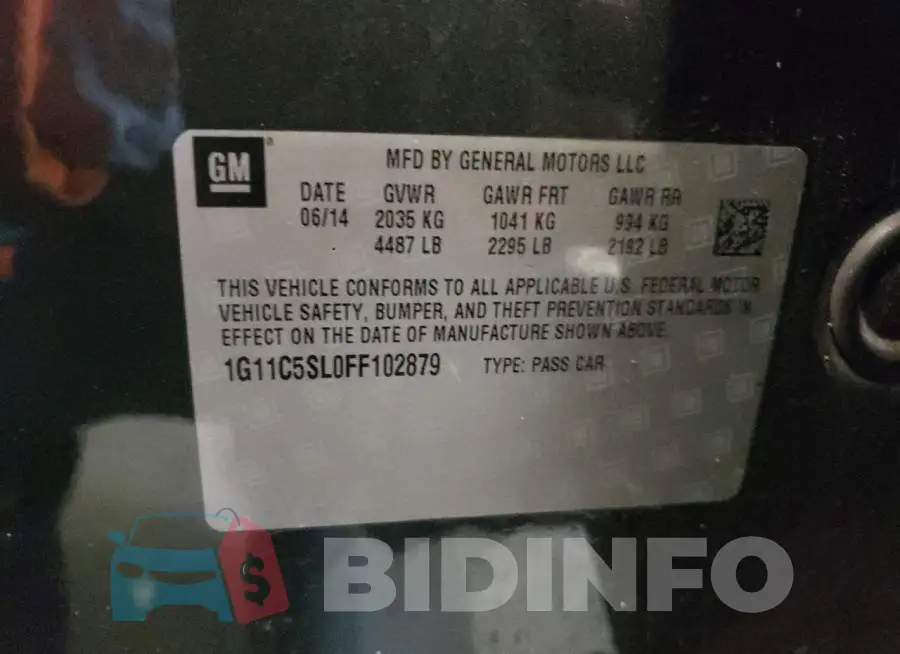 1G11C5SL0FF102879 Photo# 12