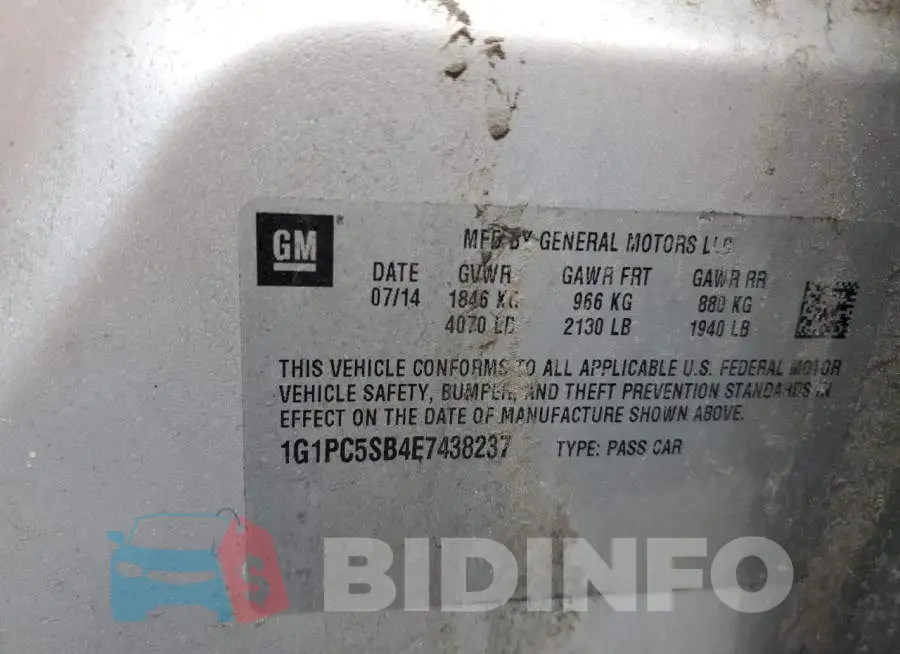 1G1PC5SB4E7438237 Photo# 13