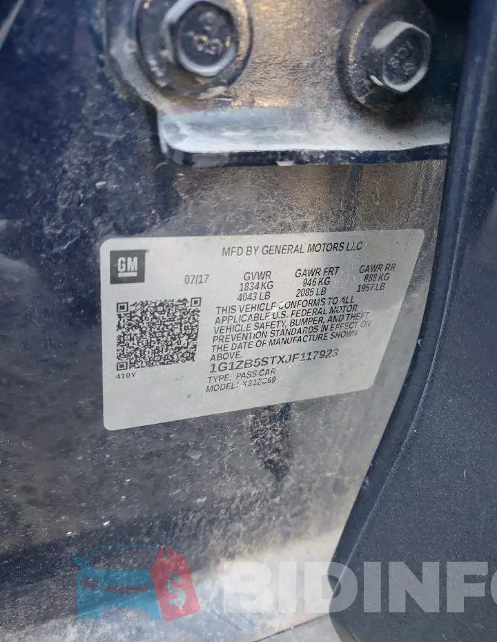 1G1ZB5STXJF117923 Photo# 13