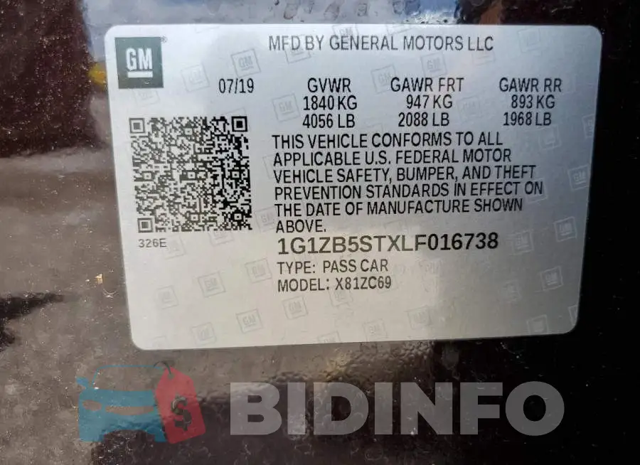 1G1ZB5STXLF016738 Photo# 12