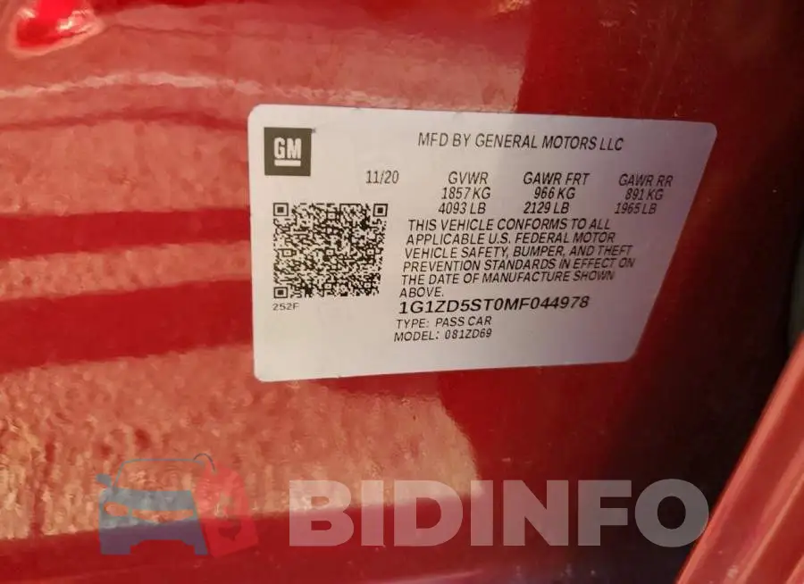 1G1ZD5ST0MF044978 Photo# 12