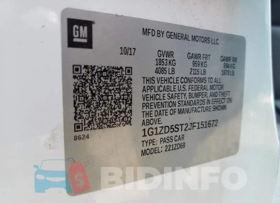 1G1ZD5ST2JF151672 Photo# 12