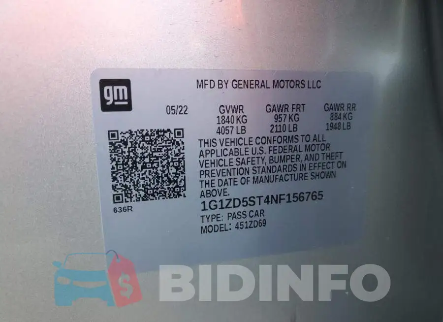 1G1ZD5ST4NF156765 Photo# 13