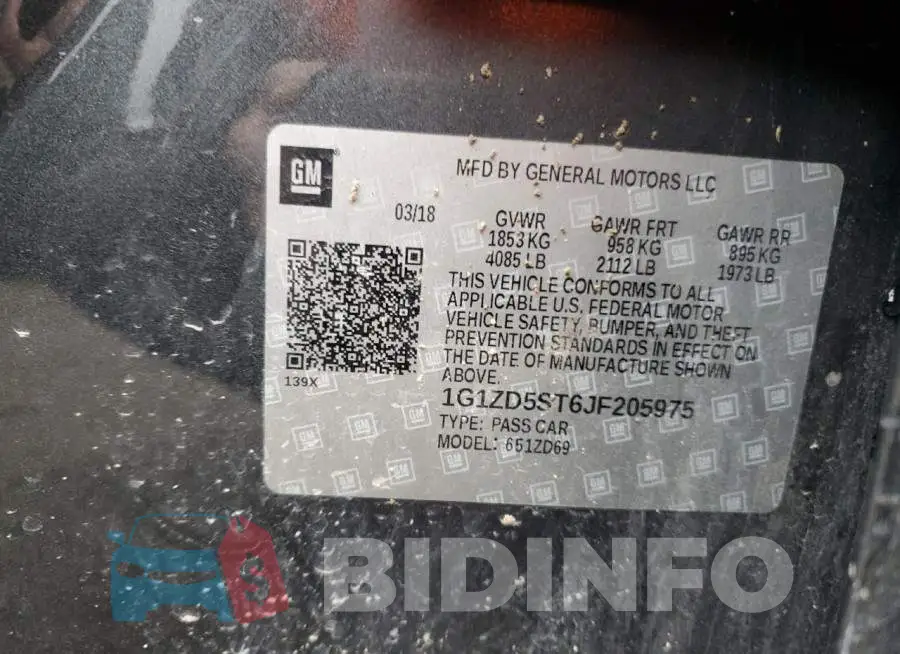 1G1ZD5ST6JF205975 Photo# 12