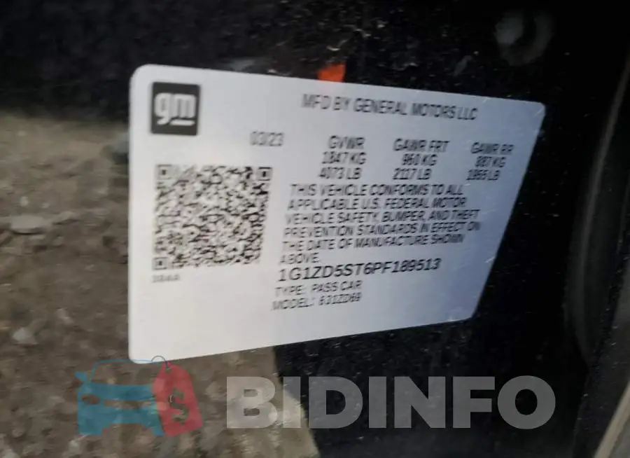 1G1ZD5ST6PF189513 Photo# 13