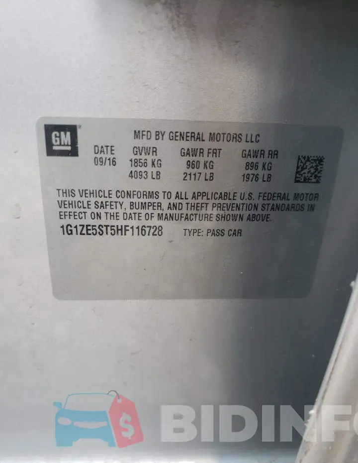 1G1ZE5ST5HF116728 Photo# 12