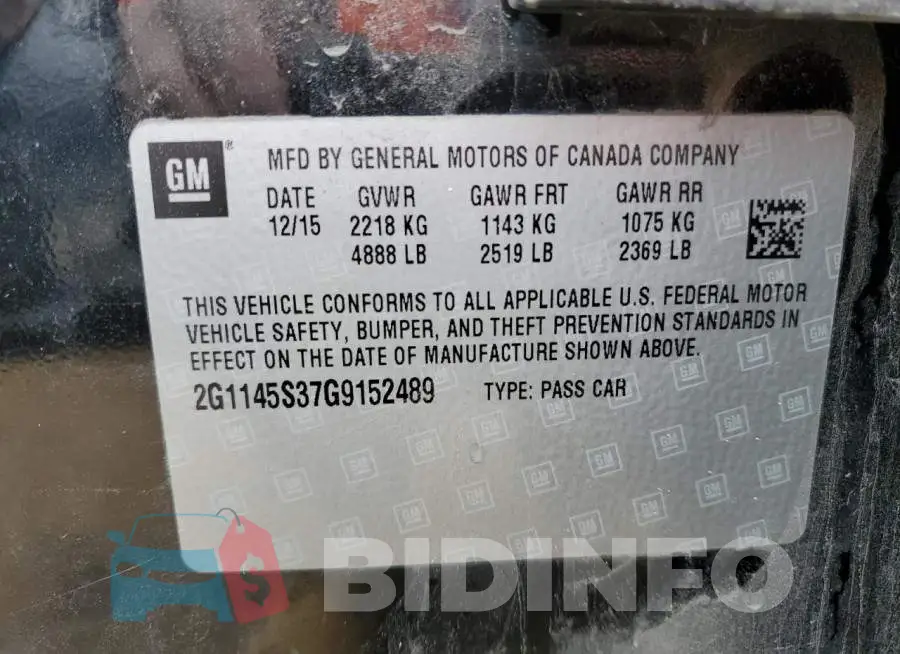 2G1145S37G9152489 Photo# 12