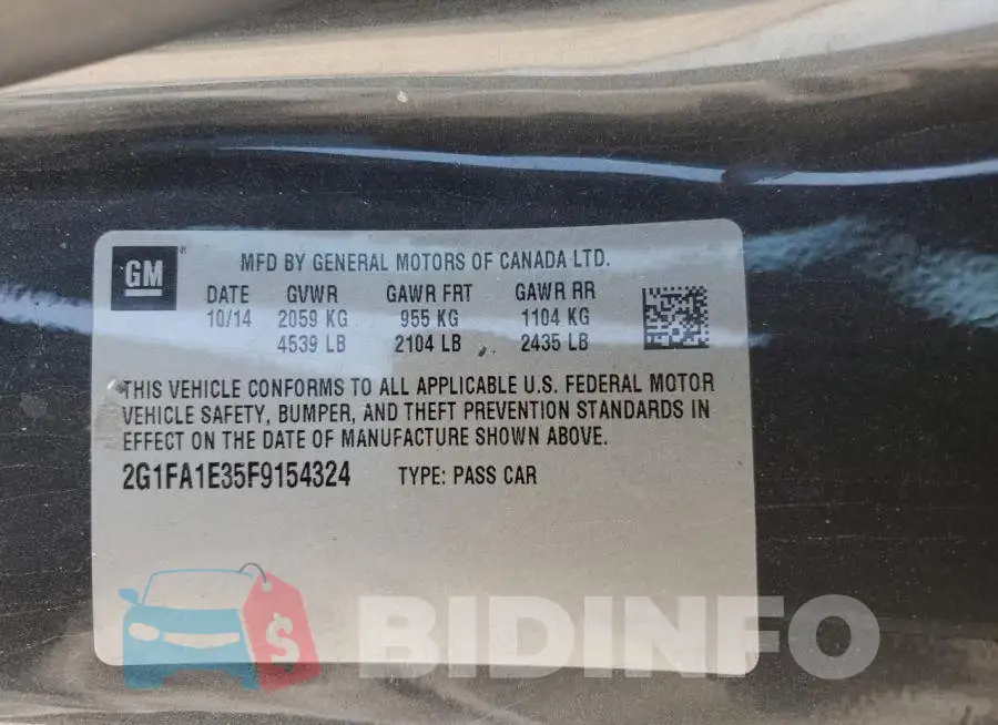 2G1FA1E35F9154324 Photo# 12