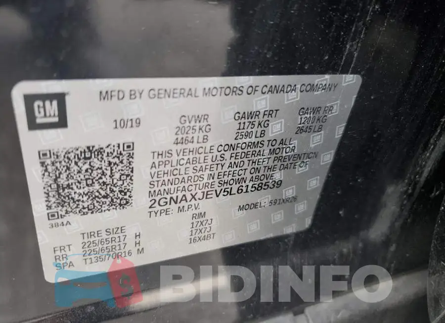2GNAXJEV5L6158539 Photo# 13