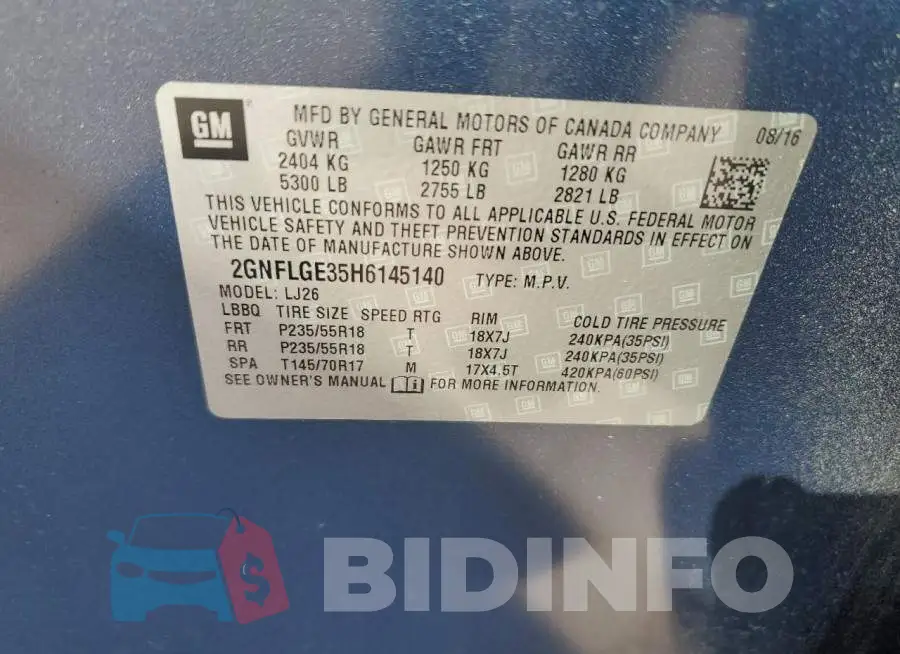2GNFLGE35H6145140 Photo# 13