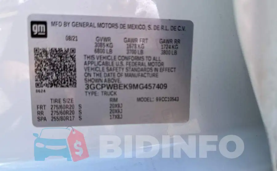 3GCPWBEK9MG457409 Photo# 10