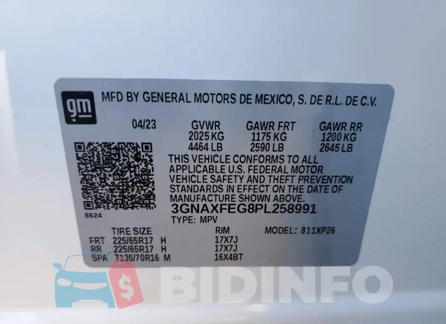 3GNAXFEG8PL258991 Photo# 13