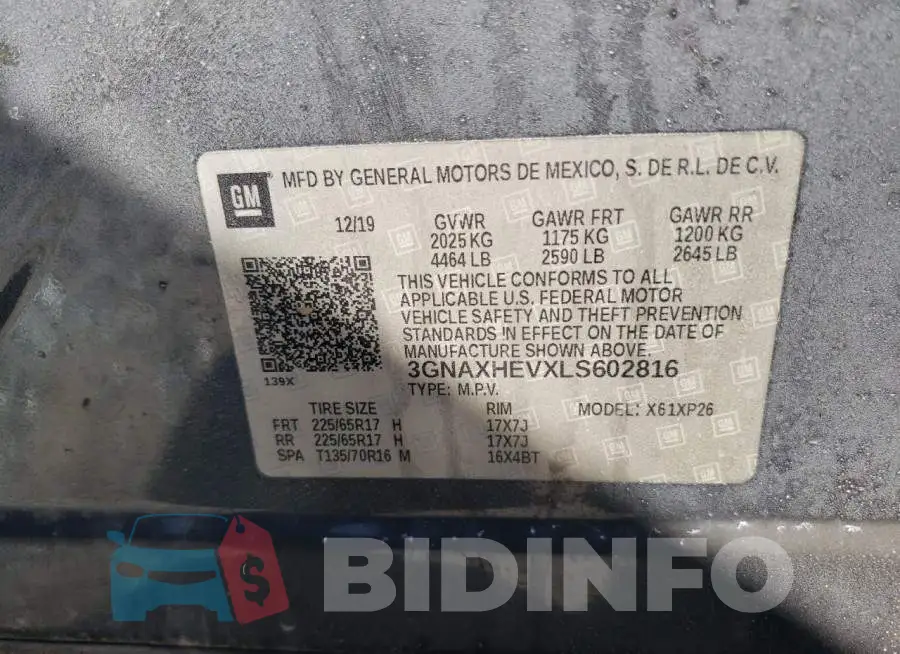 3GNAXHEVXLS602816 Photo# 12