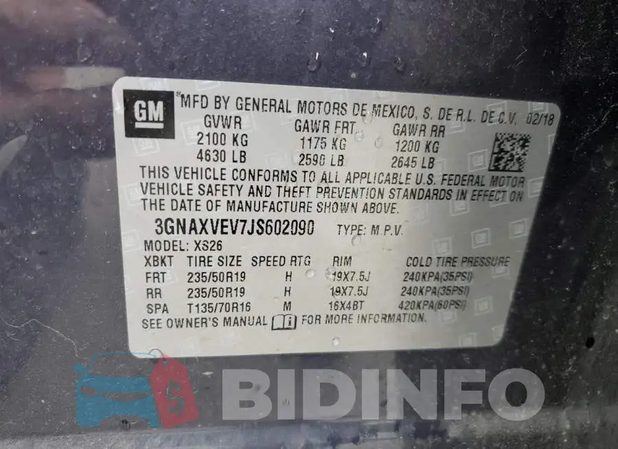 3GNAXVEV7JS602090 Photo# 14