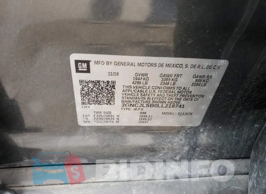 3GNCJLSB0LL218741 Photo# 12